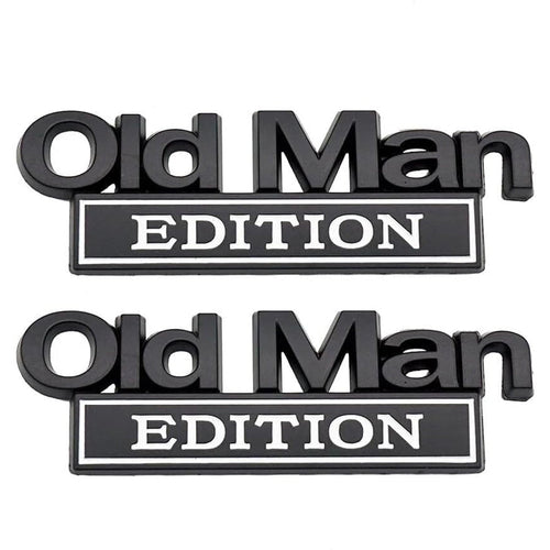 2pack Old Man Edition Emblems, Seabee Emblem 3D Badge Decal Car Truck